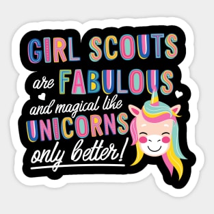 Girl Scouts are like Unicorns Gift Idea Sticker